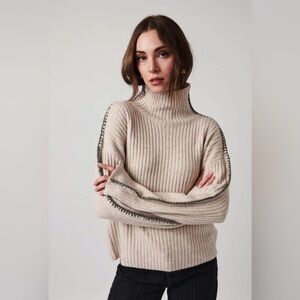 Line Trinity Turtle-neck Sweater- Perletto Marble
